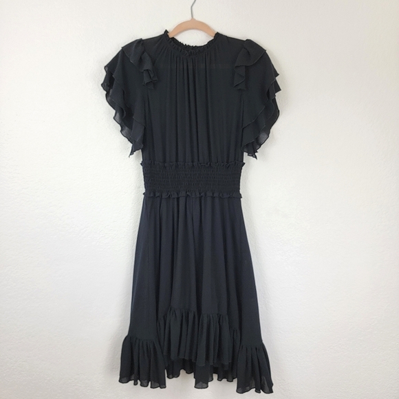 ICONS Objects of Devotion Dress Ruffle Smock Black Small - Picture 5 of 13